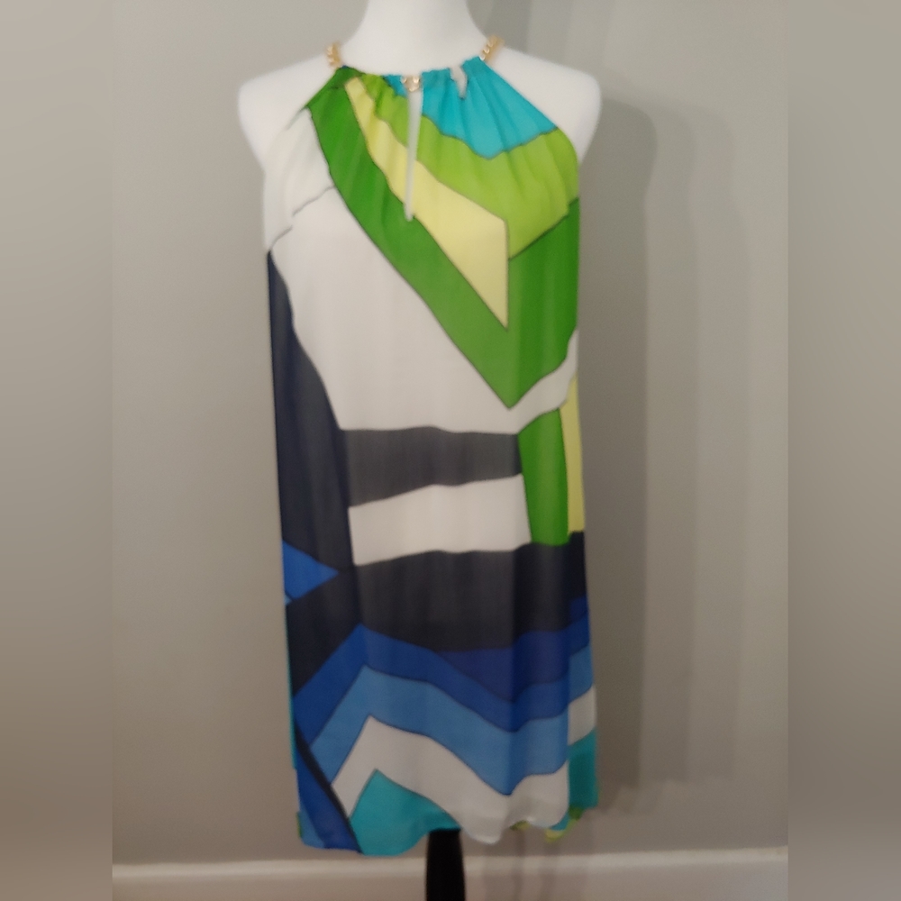 Summer geometric pattern dress